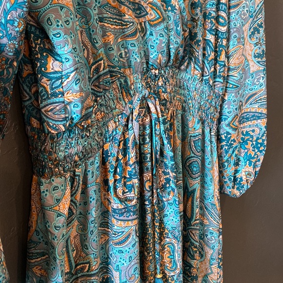 Anthropologie Boemo Paisley Bohemian Maxi Dress Large - Picture 6 of 13